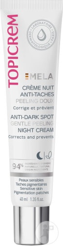 Topicrem Mela Cremă De Noapte Anti-Pete Peeling Delicat Pentru Piele Sensibilă 40ml