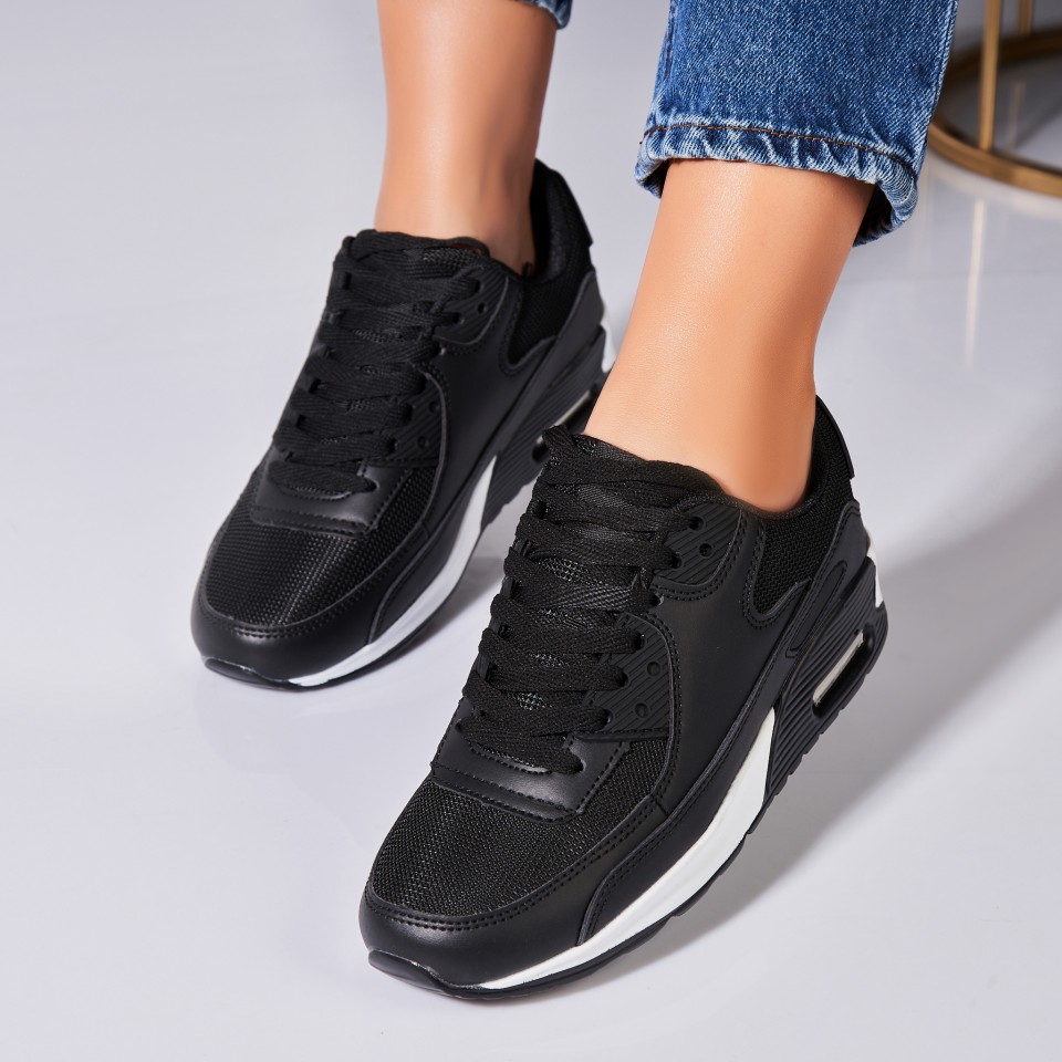 Poze Adidași damă Negri din Piele Ecologica Naveen