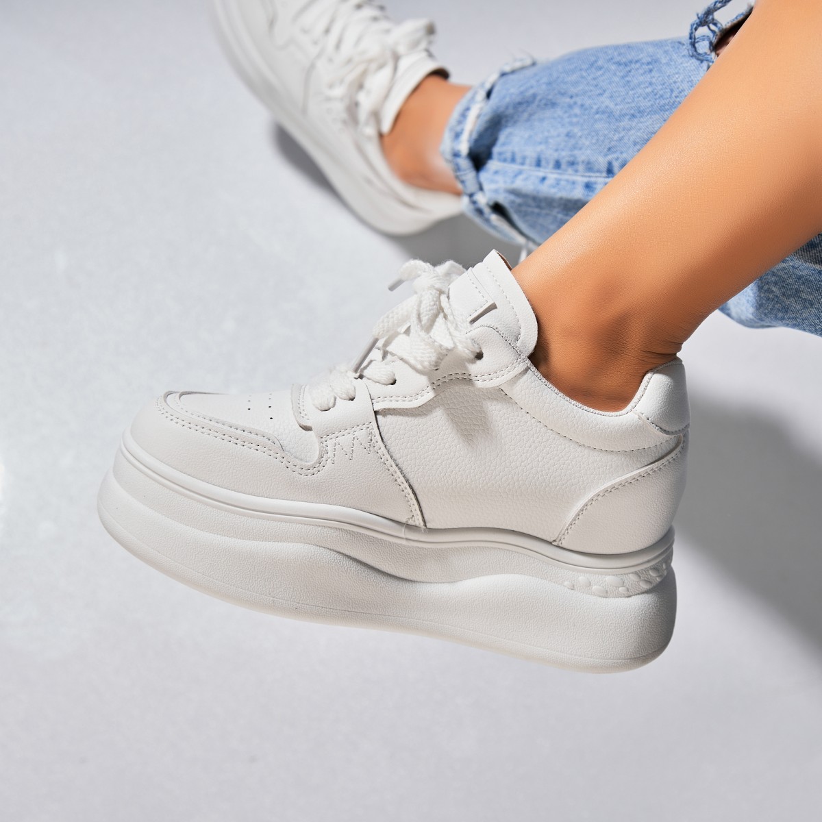 Poze Adidași damă Piele Ecologica Alb Khairo