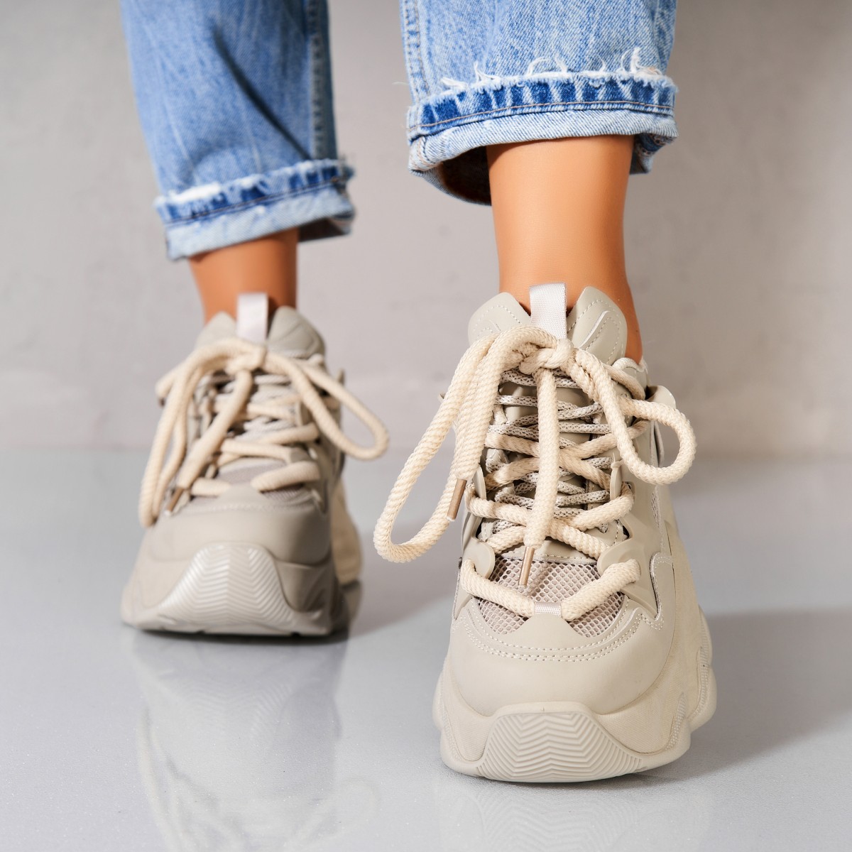 Poze Adidași damă Piele Ecologica Bej Adeli