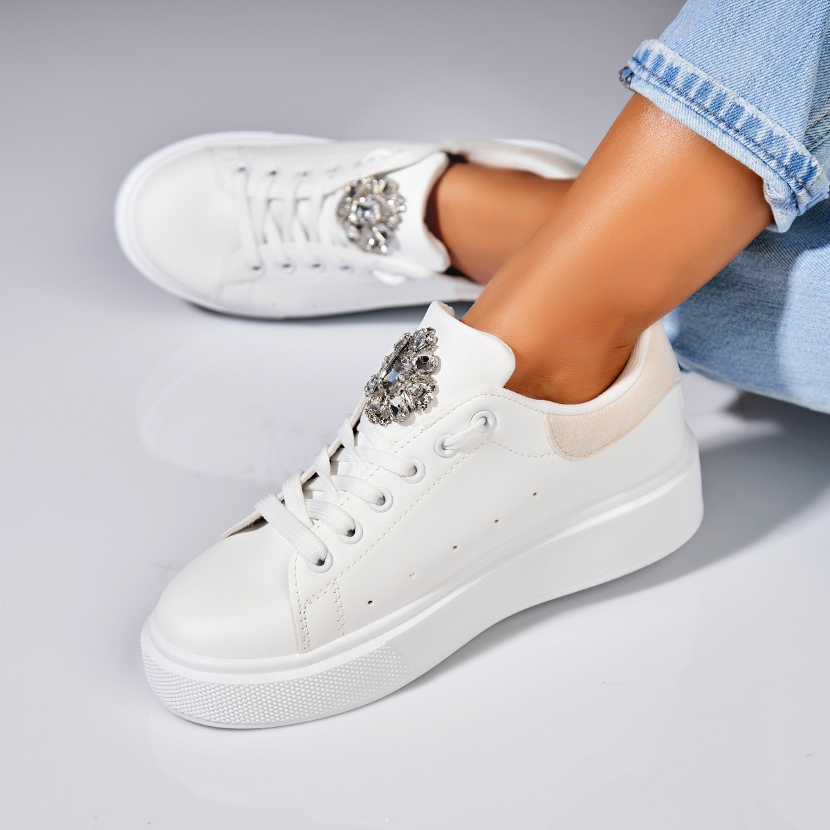 Poze Adidași damă Piele Ecologica Bej Ashvi