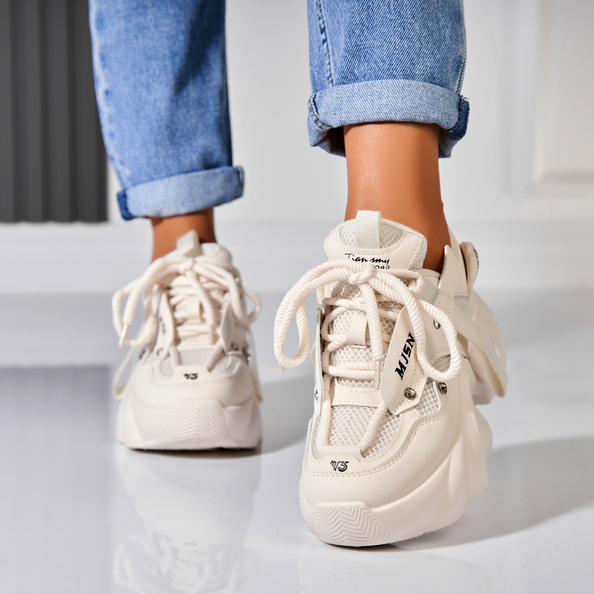 Poze Adidași damă Piele Ecologica Bej Kenlea