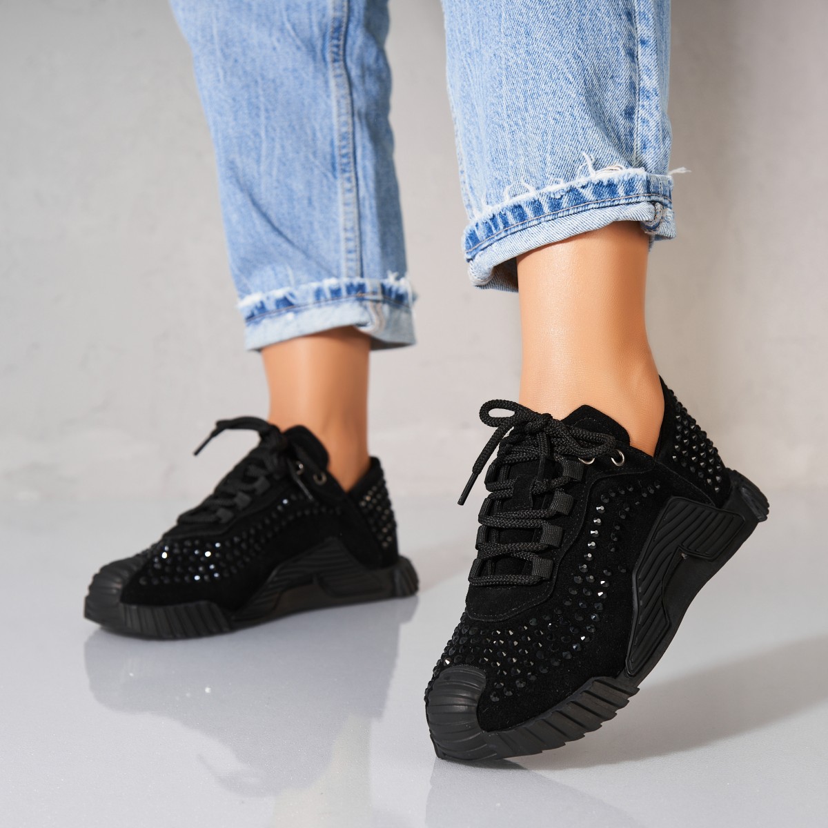 Poze Adidași damă Piele Ecologica Intoarsa Negru Salesi
