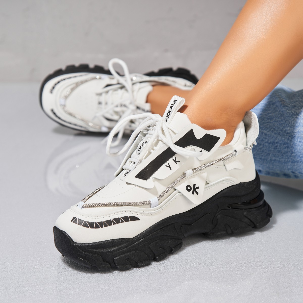 Poze Adidași damă Piele Ecologica Negru Rajvi2