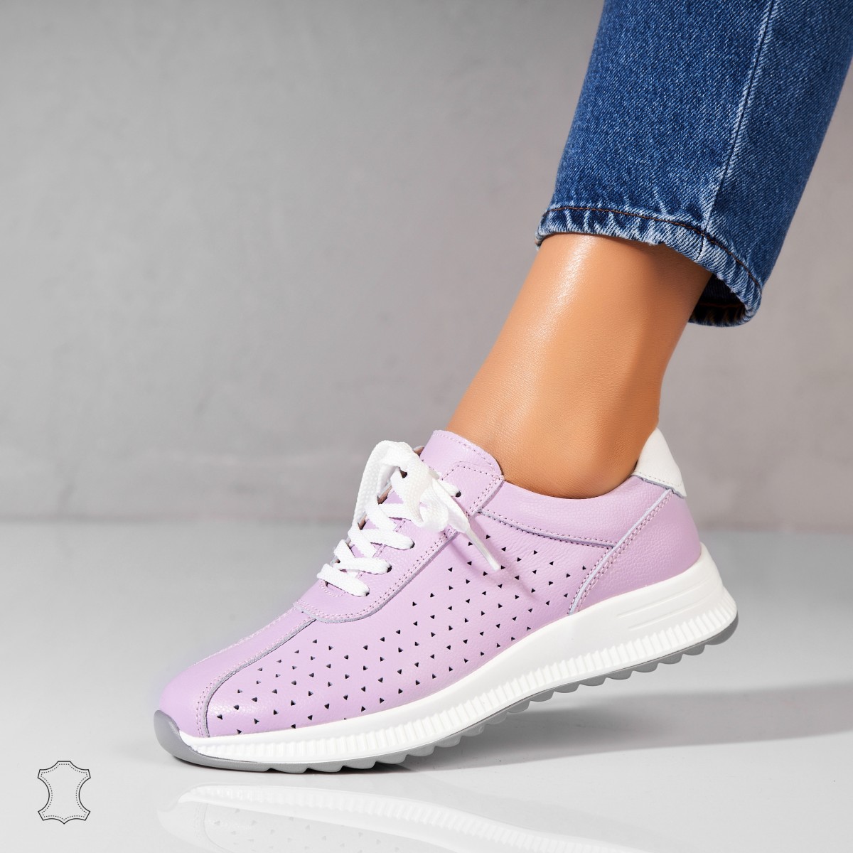 Poze Adidasi Piele Naturala Mov Maryjane