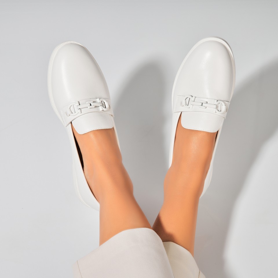 Poze Balerini dama Piele Ecologica Alb Osei