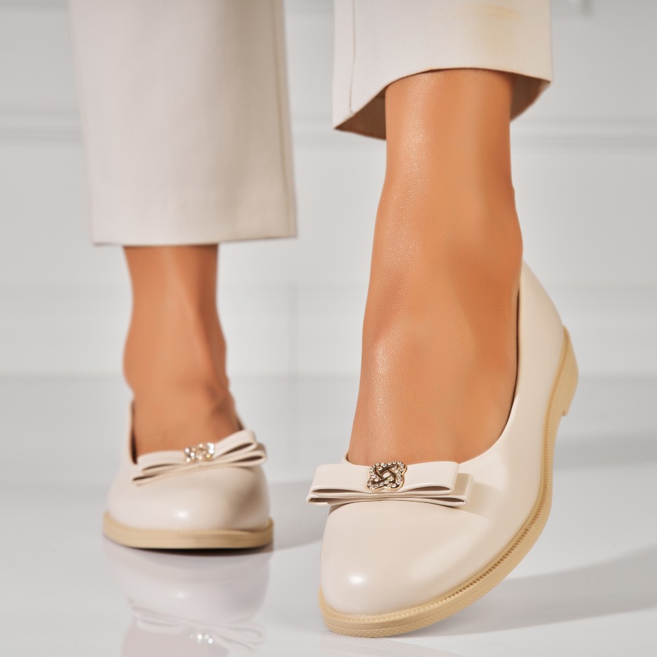 Poze Balerini dama Piele Ecologica Bej Markie