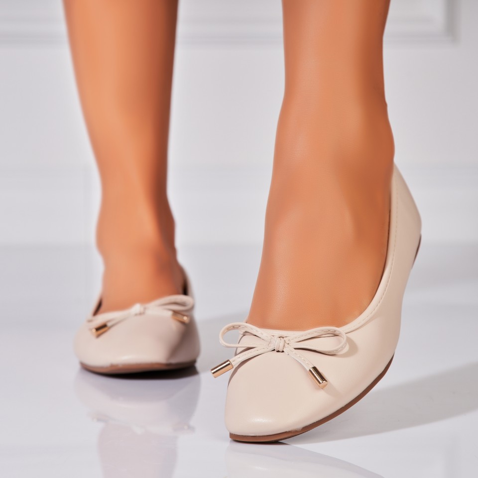 Poze Balerini dama Piele Ecologica Bej Yazan