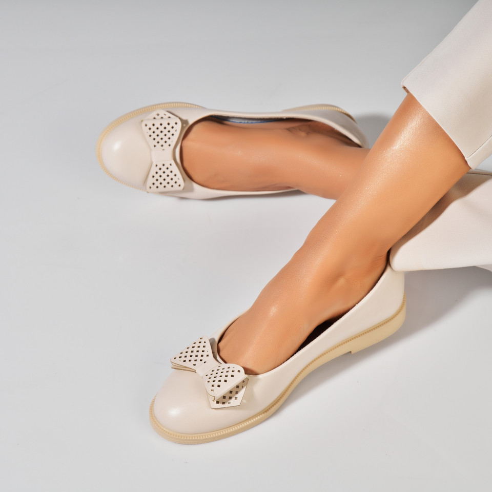 Poze Balerini dama Piele Ecologica Bej Yuvia