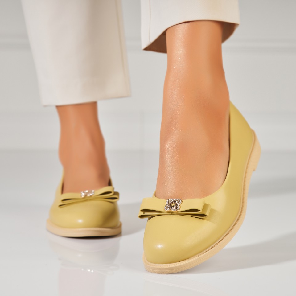 Poze Balerini dama Piele Ecologica Galben Markie