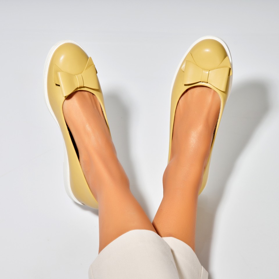 Poze Balerini dama Piele Ecologica Galben Rydia