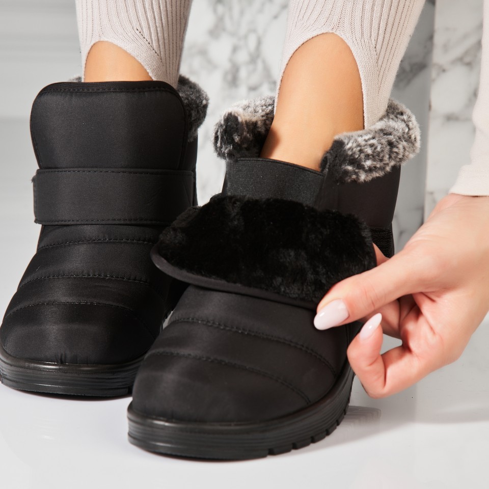 Poze Cizme Dama Imblanite Negre din Fas Khari