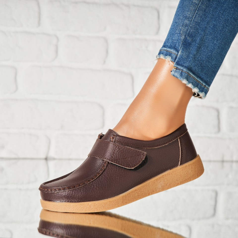 Poze Mocasini dama Piele Naturala Maro Genesi