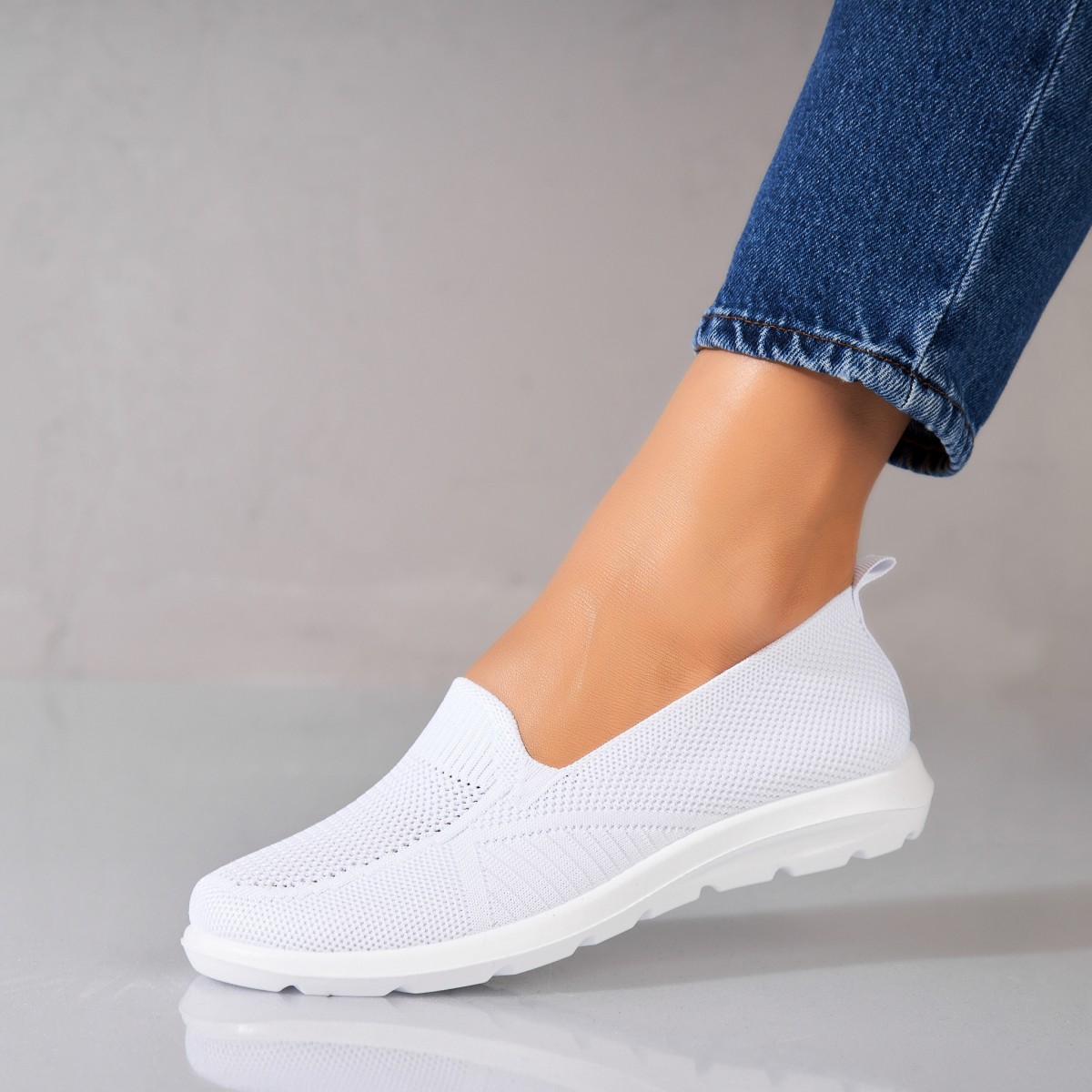 Poze Pantofi dama casual Albi din Textil Xiara