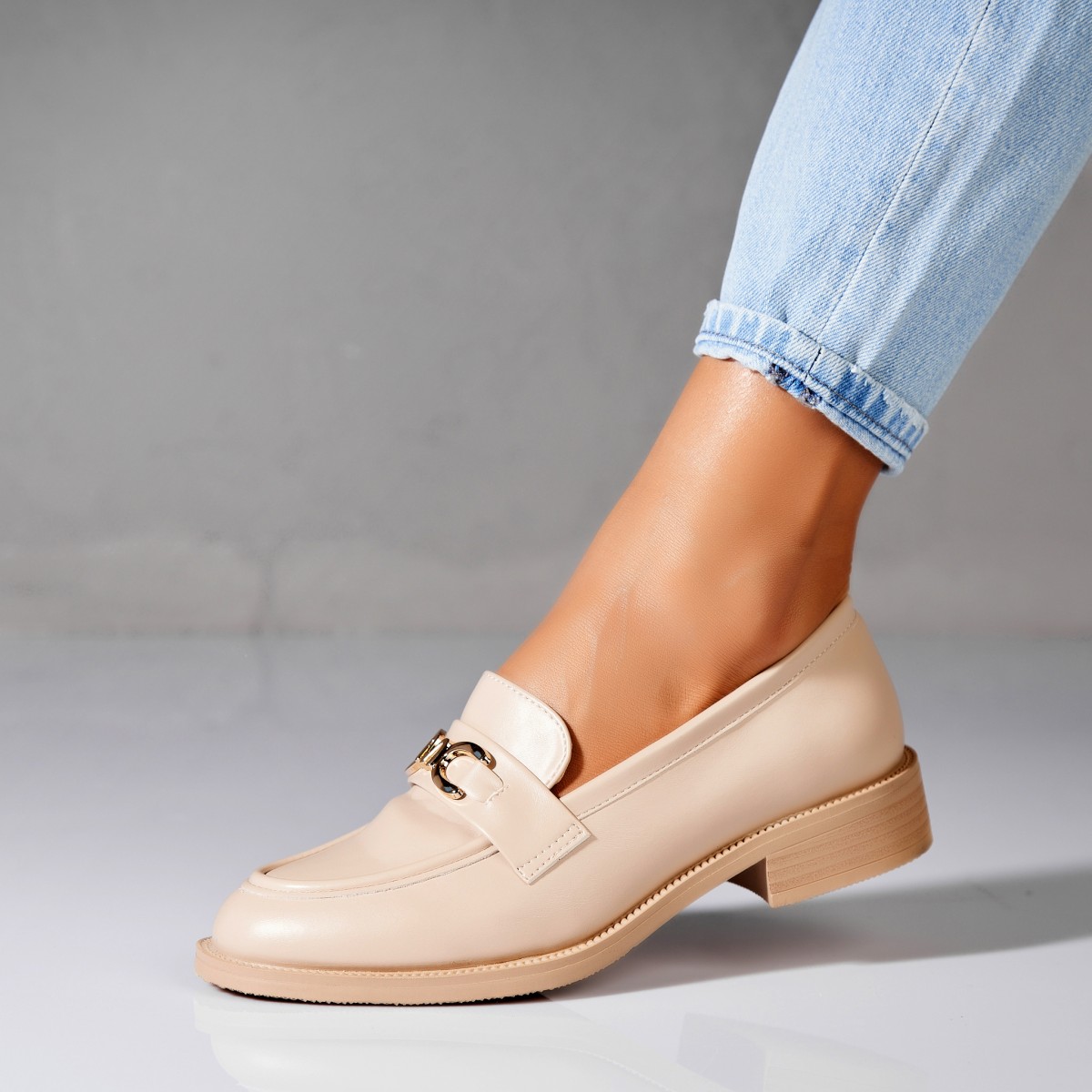 Poze Pantofi dama casual Bej din Piele Ecologica Blaize
