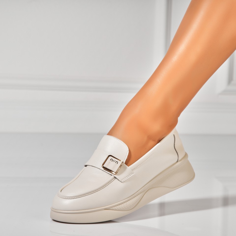 Poze Pantofi dama casual Bej din Piele Ecologica Phoebe