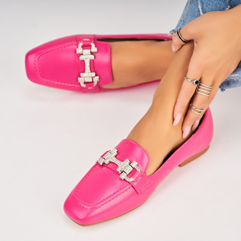 Poze Pantofi dama casual Fucsia din Piele Ecologica Creely