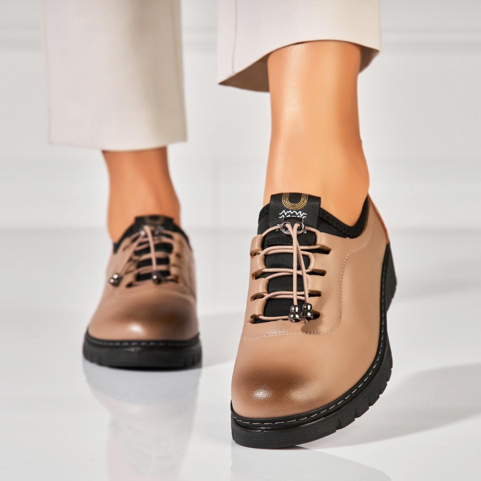 Poze Pantofi dama casual Kaki din Piele Ecologica Fira