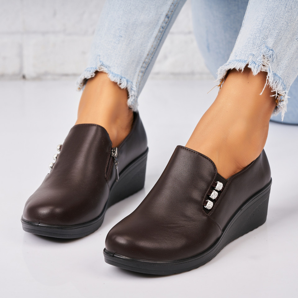 Poze Pantofi dama casual Maro din Piele Ecologica Asya