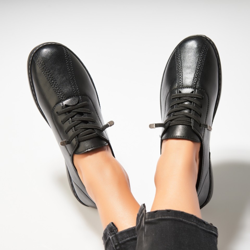 Poze Pantofi dama casual Negri din Piele Ecologica Emmere