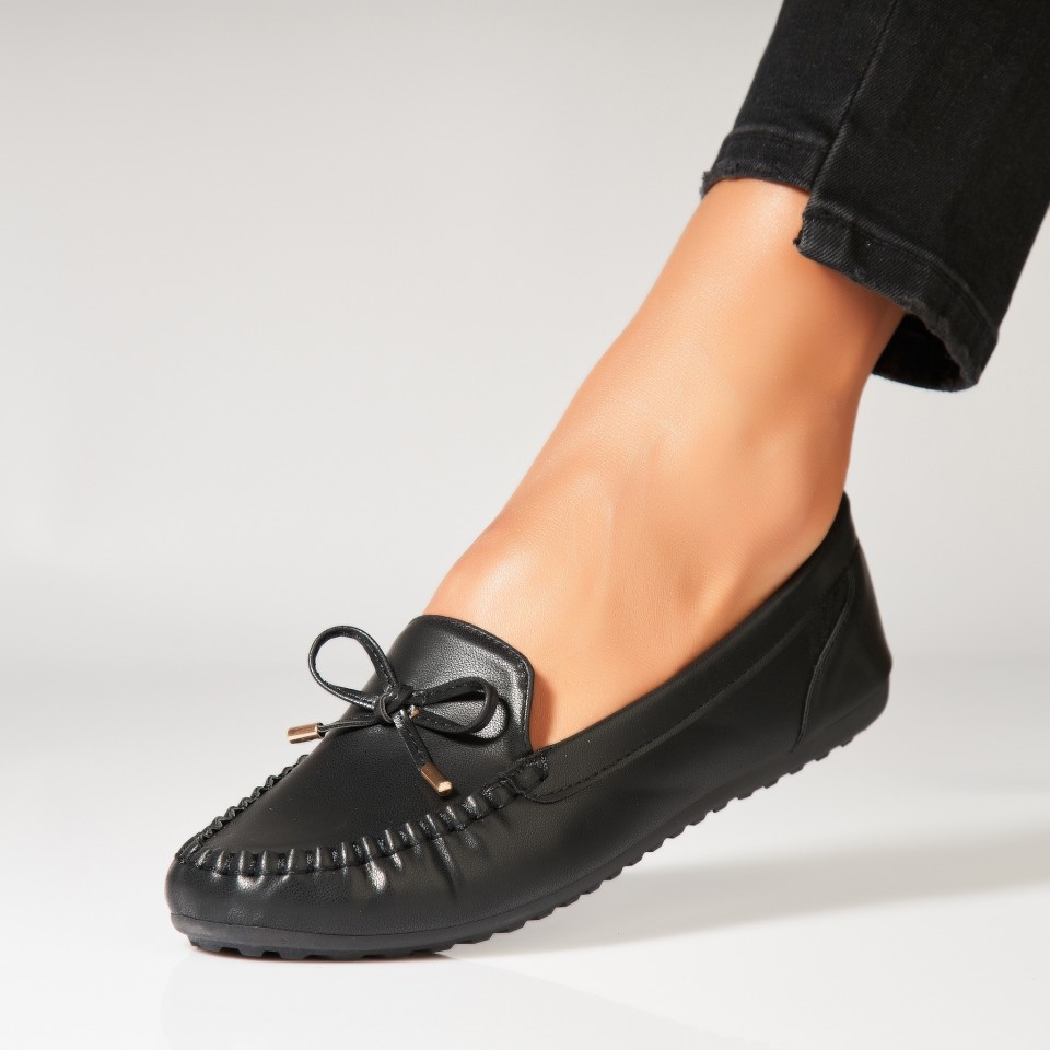 Poze Pantofi dama casual Negri din Piele Ecologica Stassi