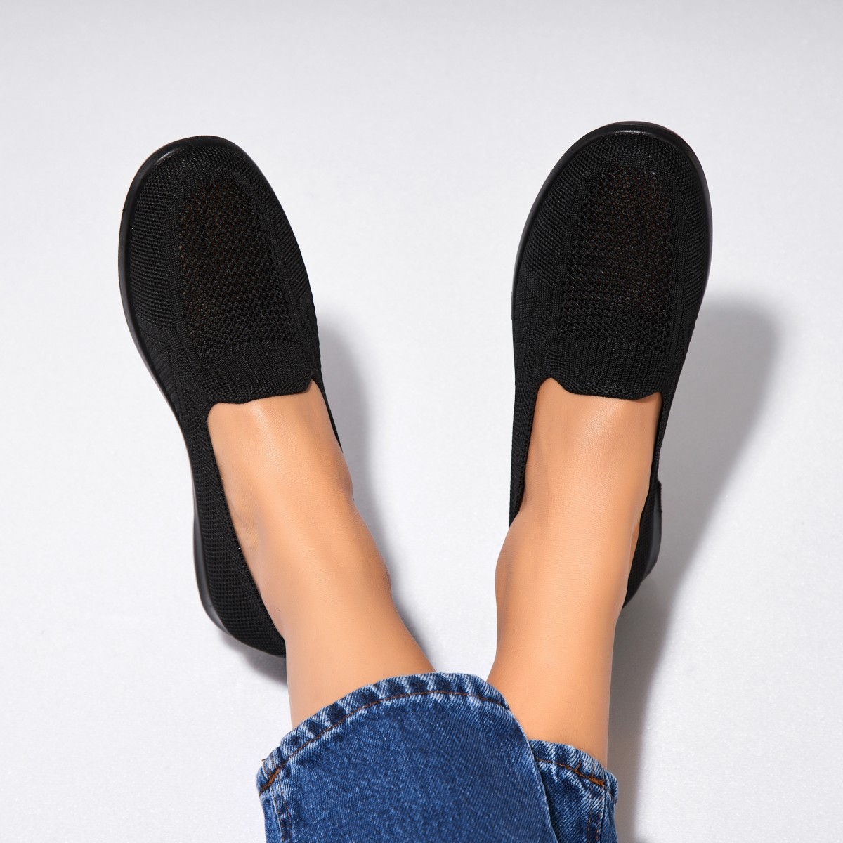 Poze Pantofi dama casual Negri din Textil Xiara