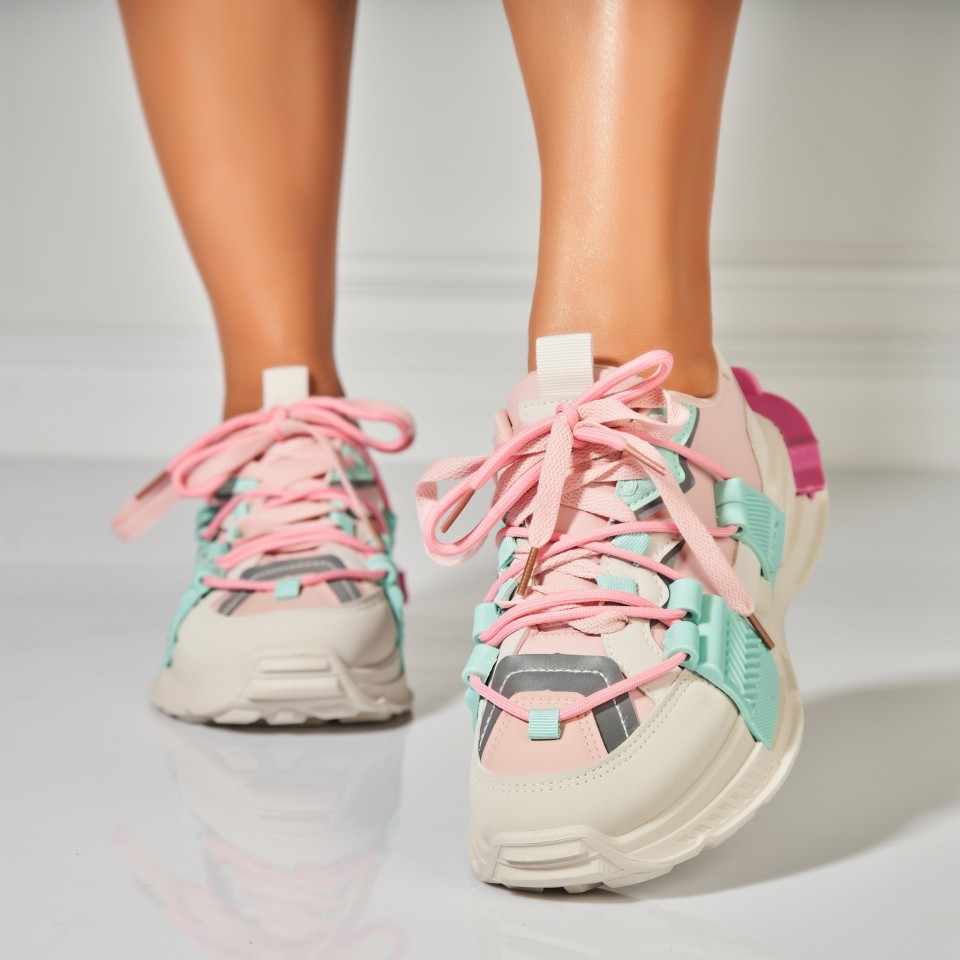 Poze Adidasi Dama Color din Piele Ecologica Korie