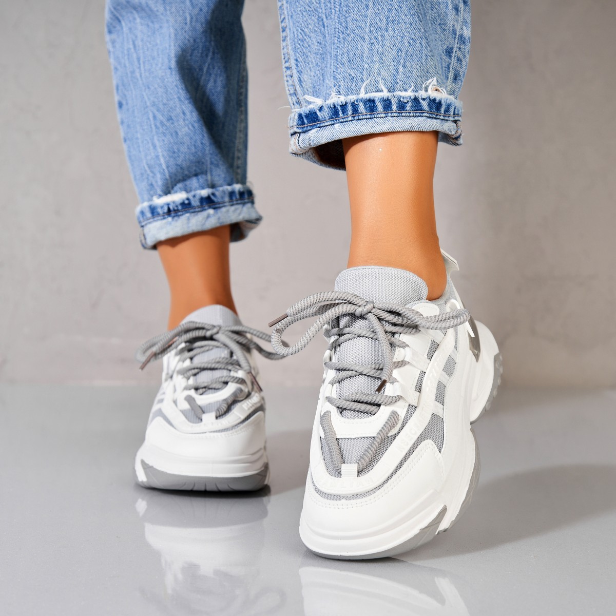 Poze Adidași damă Piele Ecologica Gri Lakyn