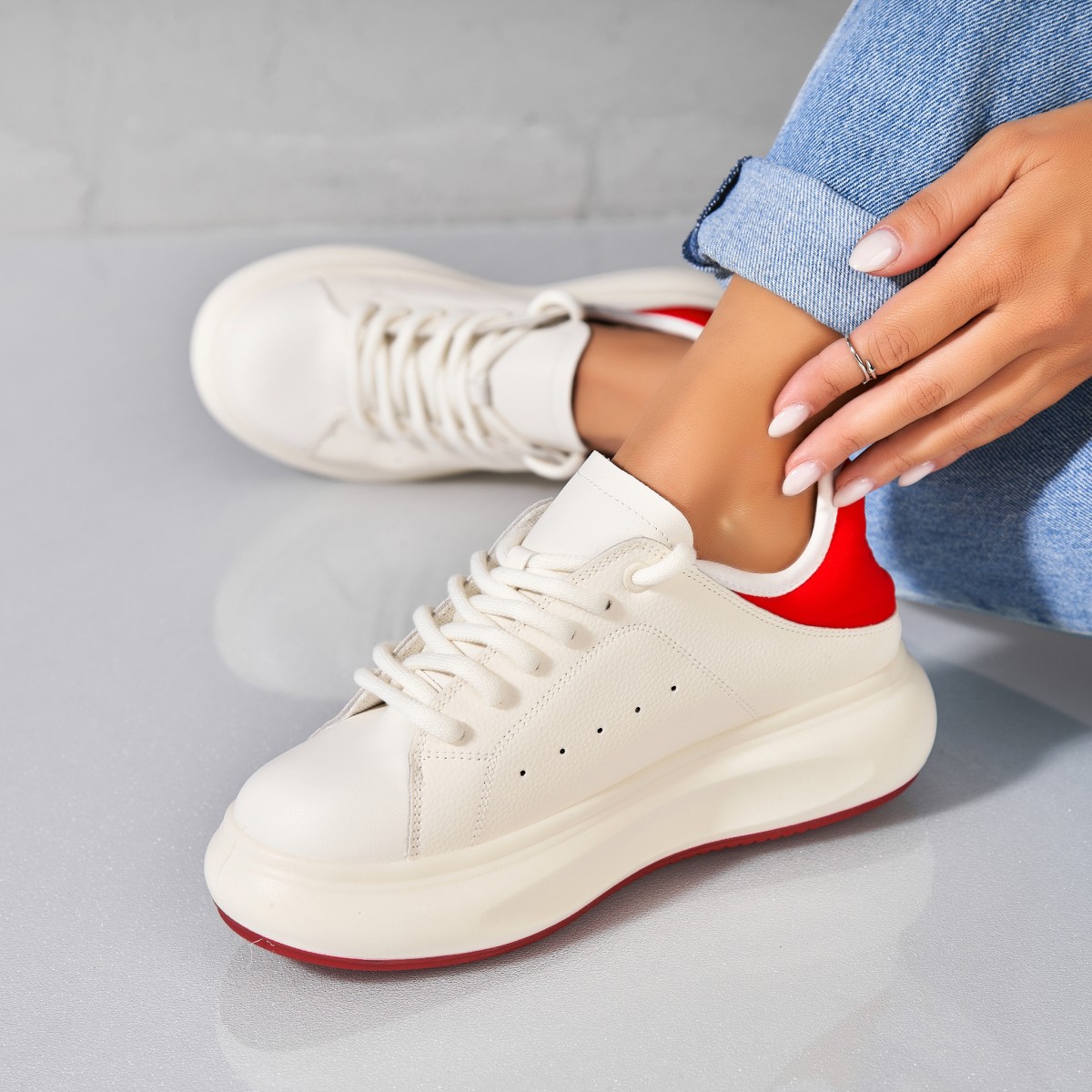 Poze Adidași damă Piele Ecologica Rosu Sekai