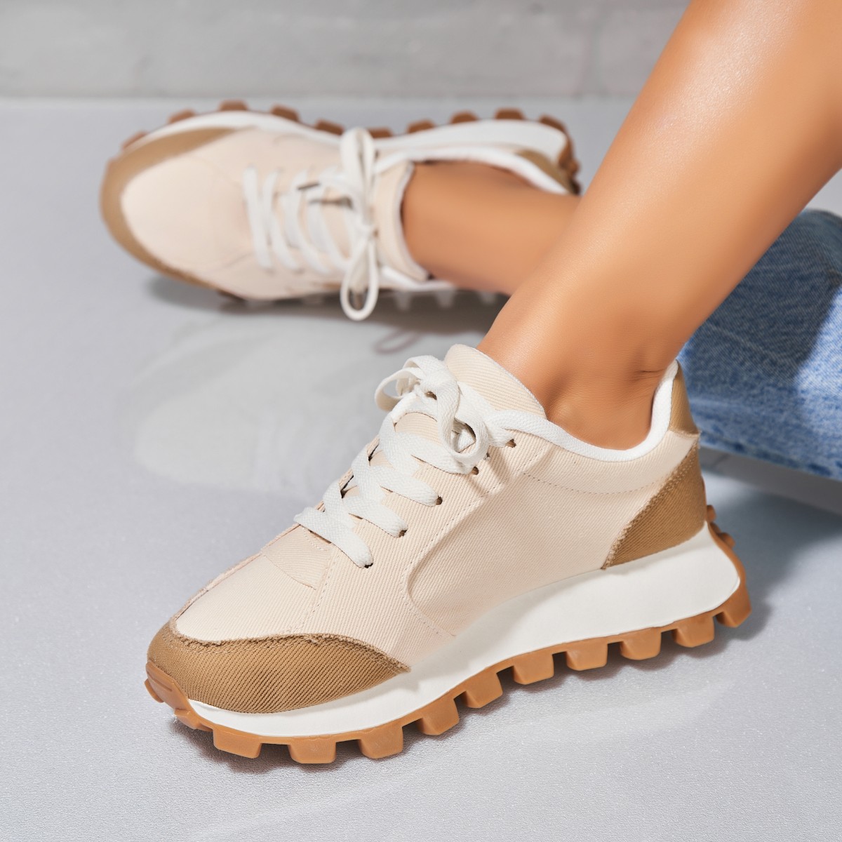 Poze Adidași damă Textil Bej Venya