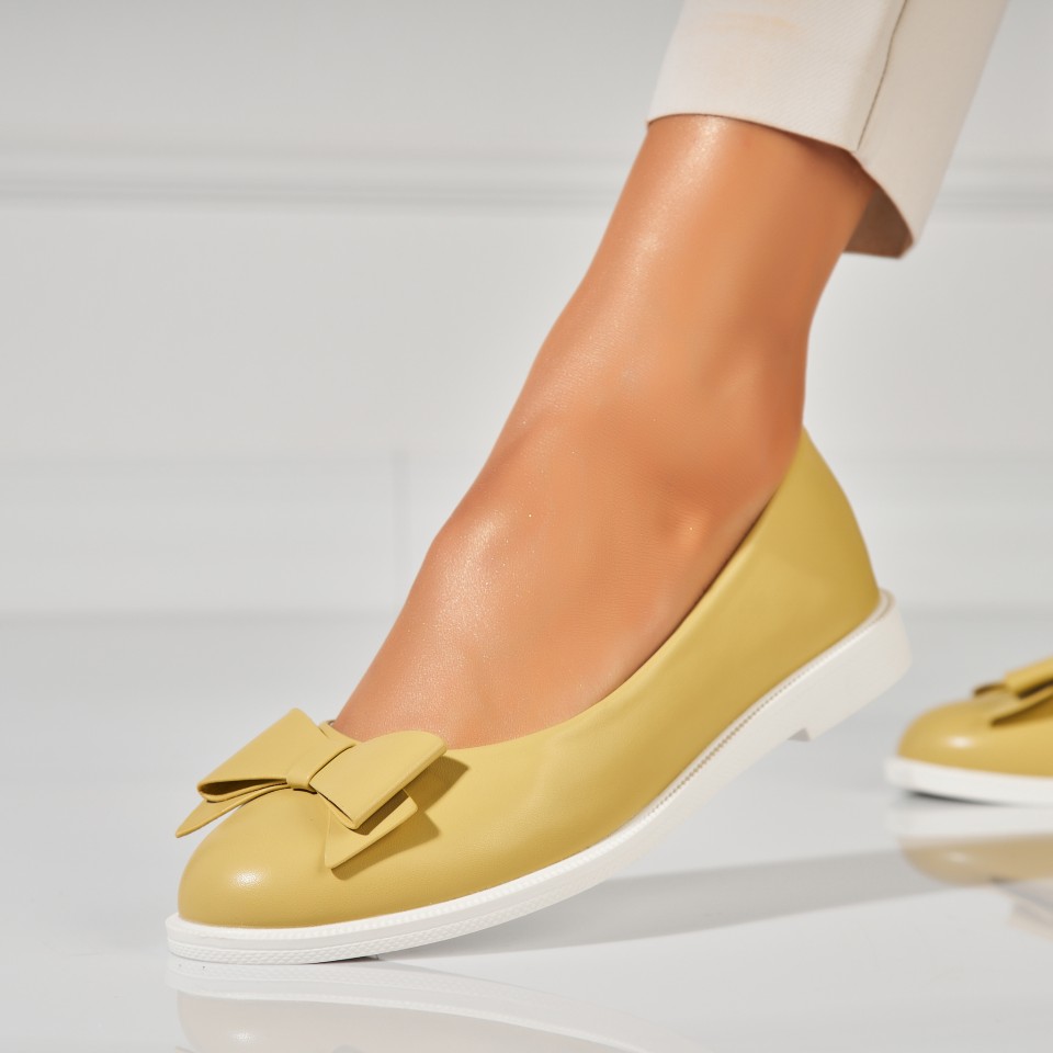 Poze Balerini dama Piele Ecologica Galben Rydia