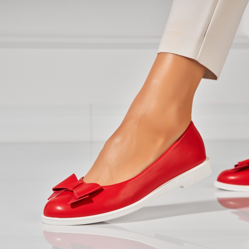 Poze Balerini dama Piele Ecologica Rosu Rydia