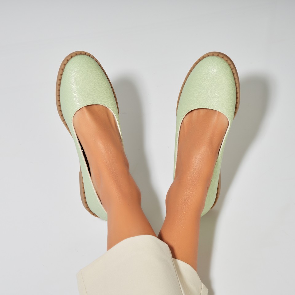 Poze Balerini dama Piele Ecologica Verde Esmy