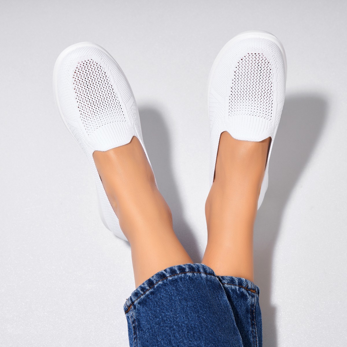 Poze Pantofi dama casual Albi din Textil Xiara