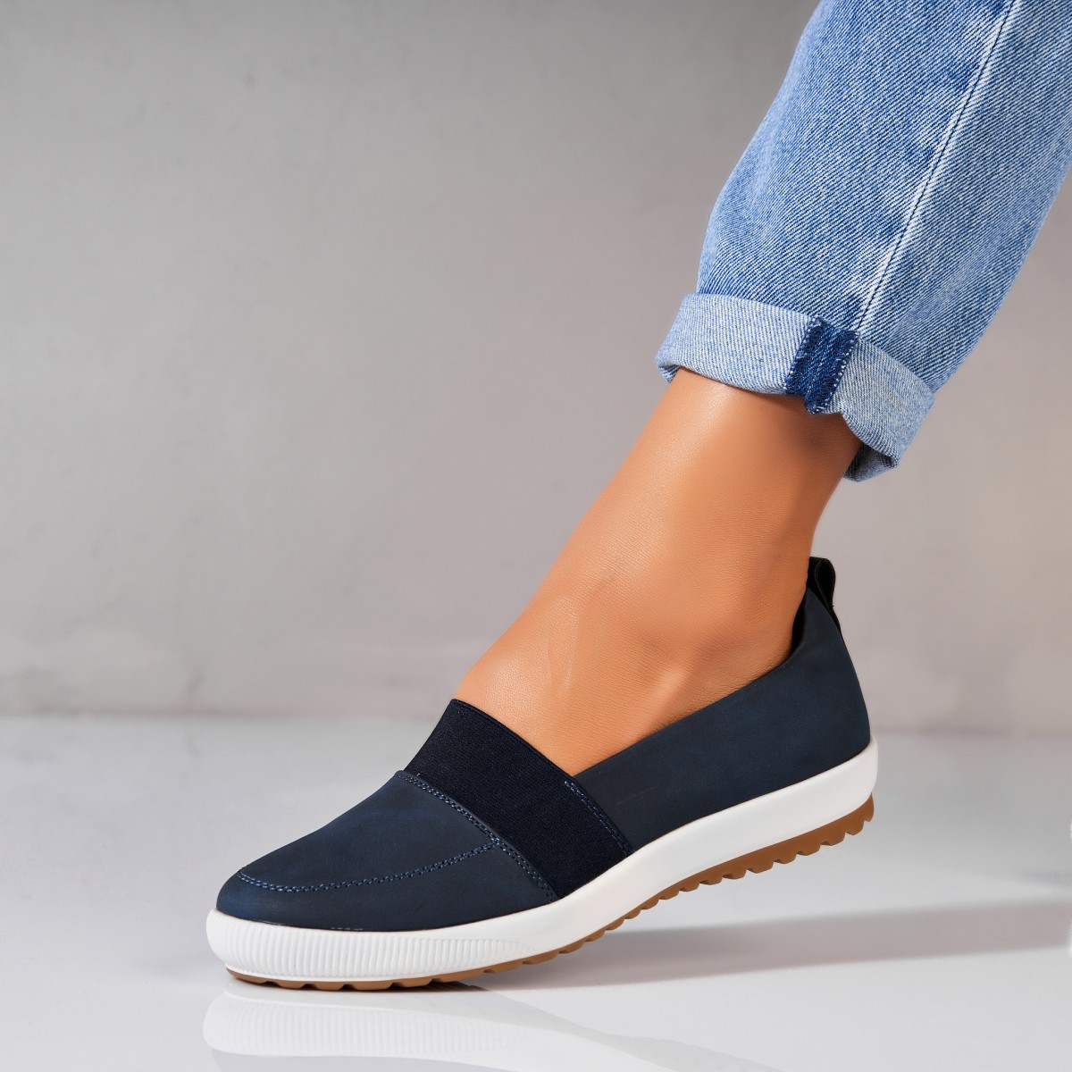 Poze Pantofi dama casual Bleumarin din Piele Ecologica Olesia