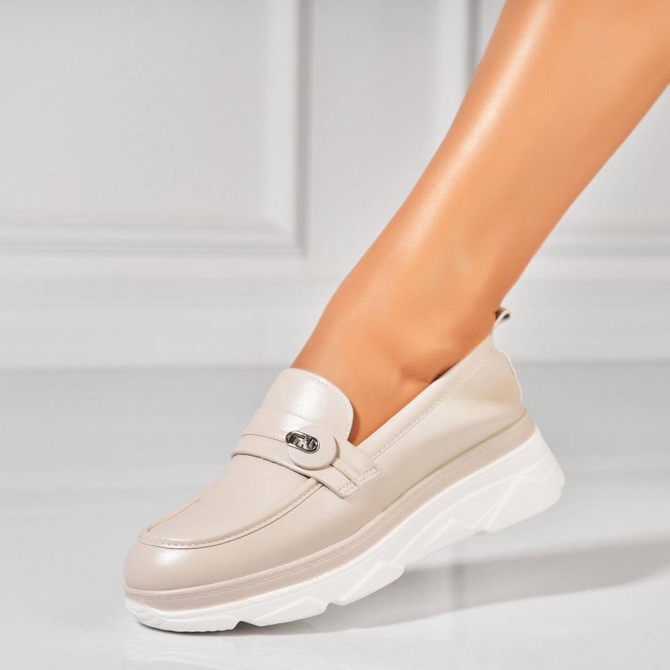 Poze Pantofi dama casual Gri din Piele Ecologica Sierra