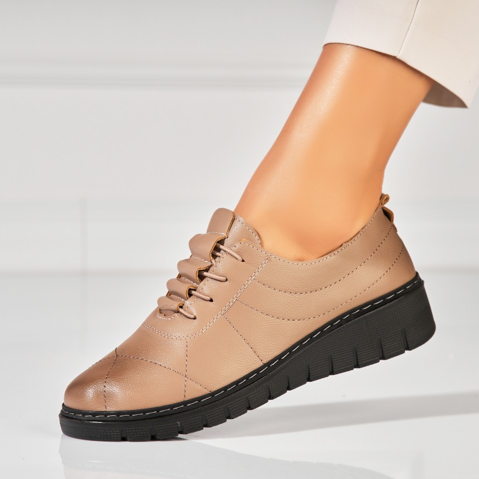Poze Pantofi dama casual Kaki din Piele Ecologica Avaley