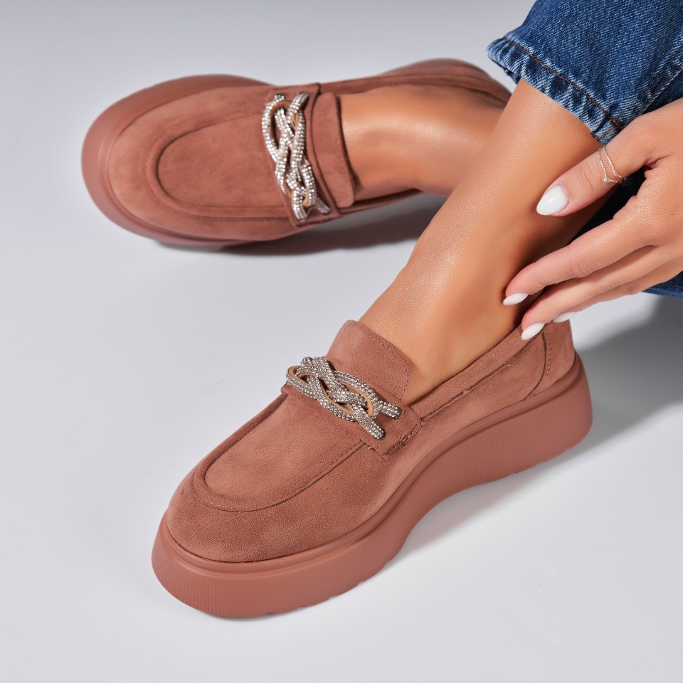 Poze Pantofi dama casual Kaki din Piele Ecologica Intoarsa Aylen