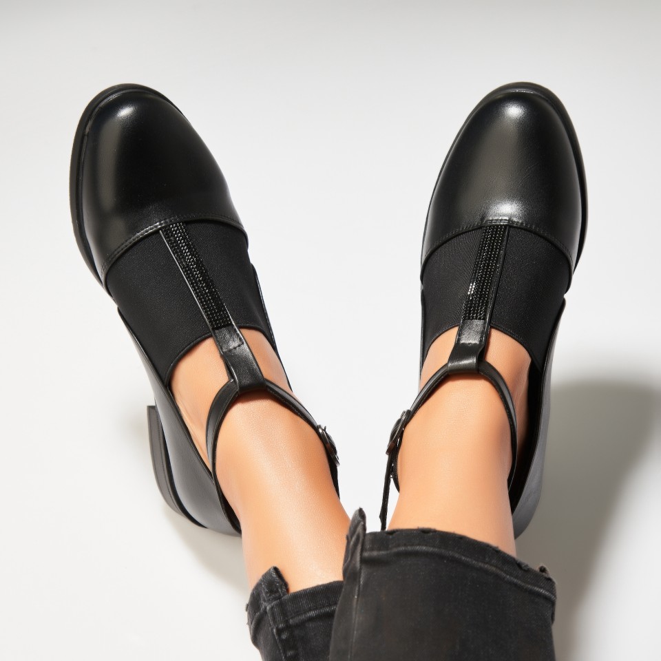 Poze Pantofi dama casual Negri din Piele Ecologica Alison6