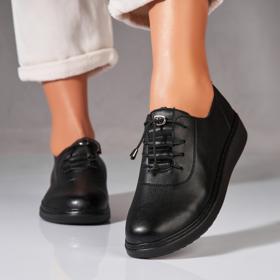 Poze Pantofi dama casual Negri din Piele Ecologica Amyah