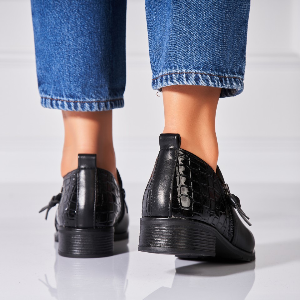 Poze Pantofi dama casual Negri din Piele Ecologica Emberly
