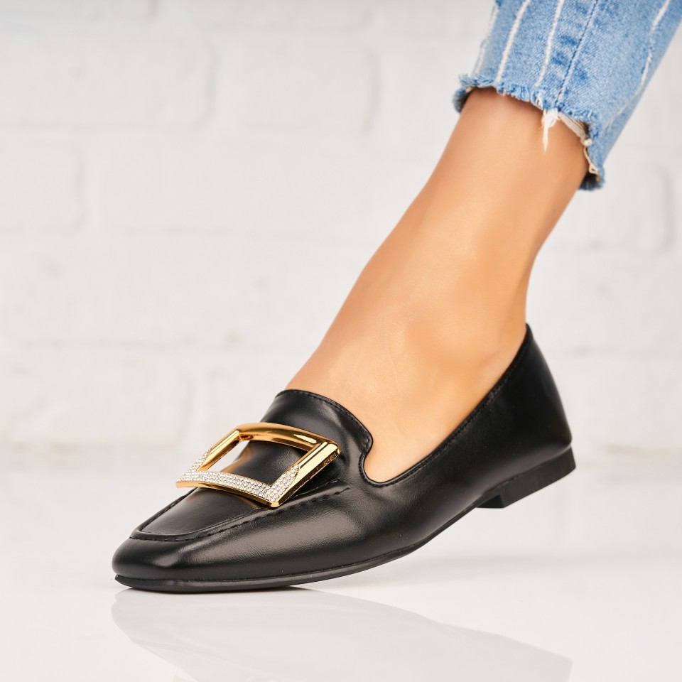 Poze Pantofi dama casual Negri din Piele Ecologica Lela