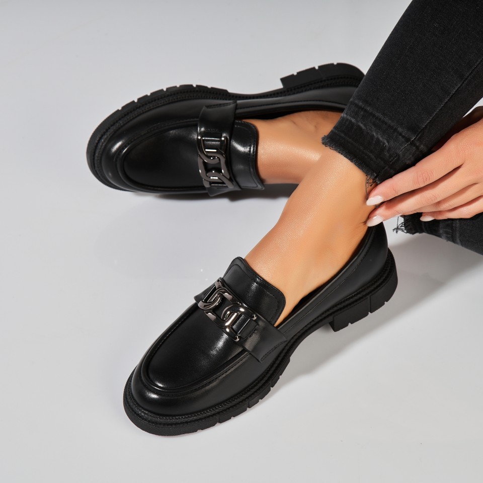 Poze Pantofi dama casual Negri din Piele Ecologica Zelda