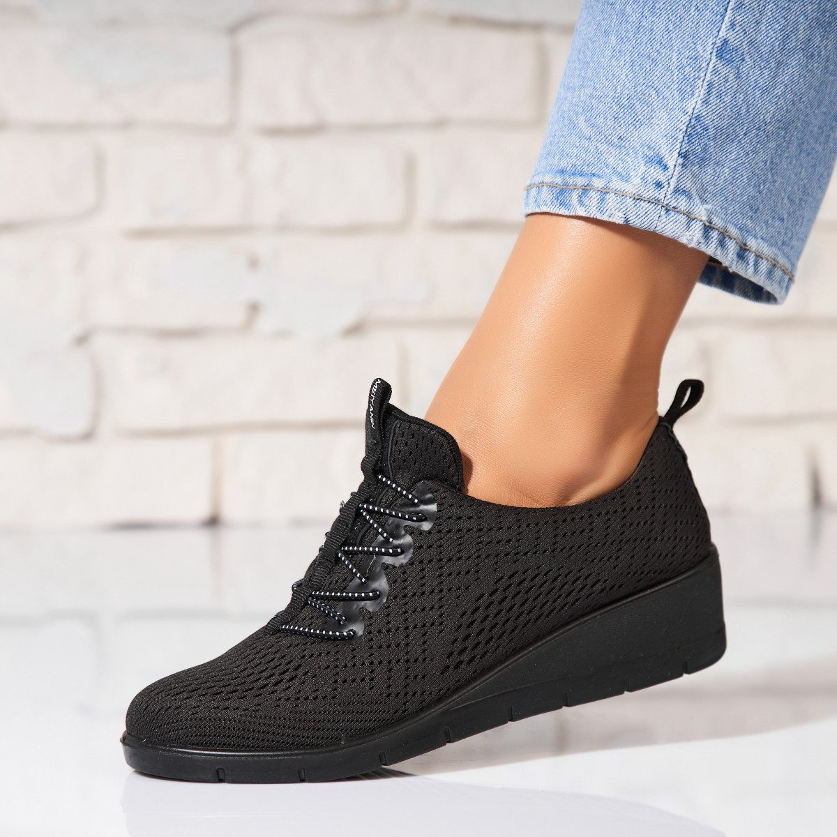 Poze Pantofi dama casual Negri din Textil Veya