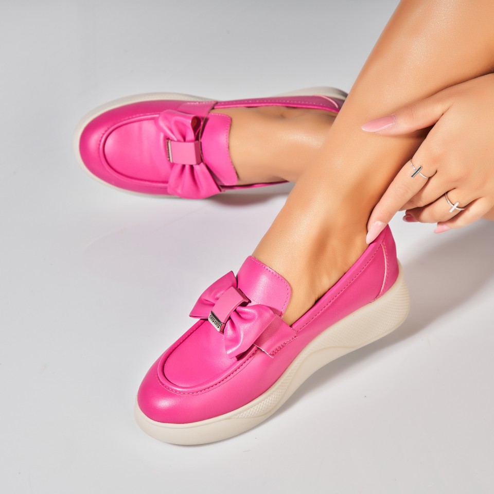 Poze Pantofi dama casual Roz din Piele Ecologica Nikita