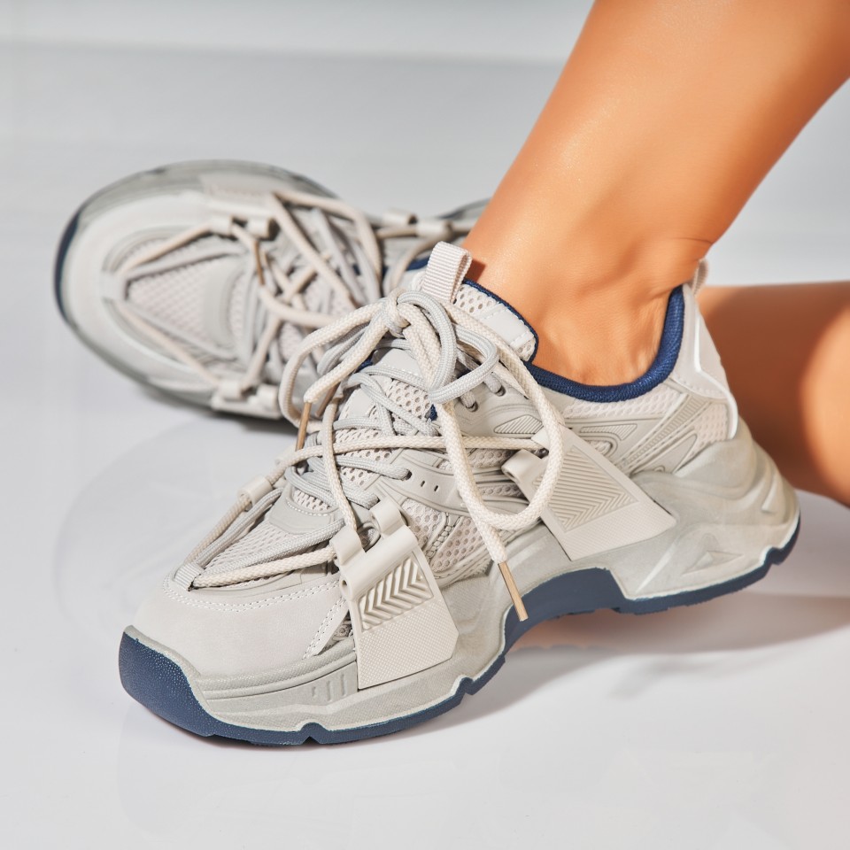 Poze Adidasi Dama Gri din Piele Ecologica Yanky