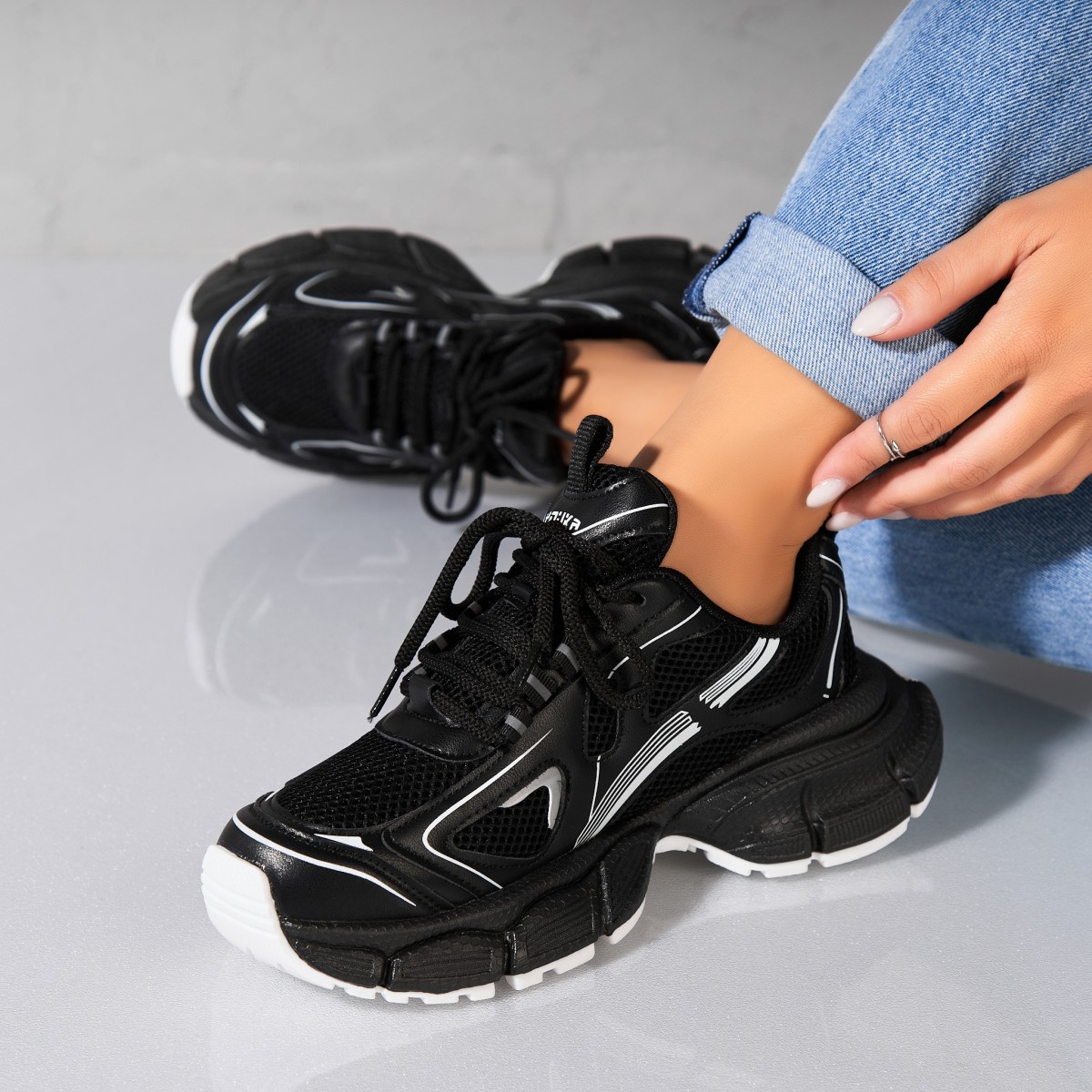 Poze Adidași damă Piele Ecologica Negru Nicko