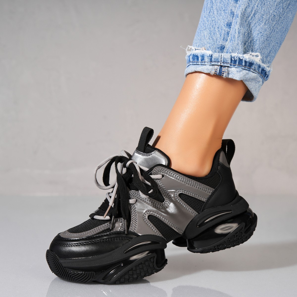 Poze Adidași damă Piele Ecologica Negru Rorey