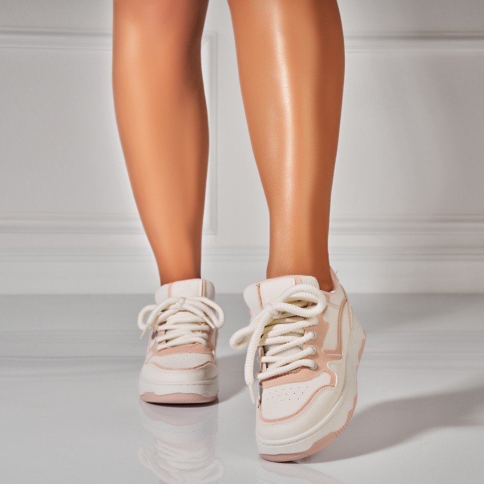 Poze Adidasi Dama Roz din Piele Ecologica Kaslyn