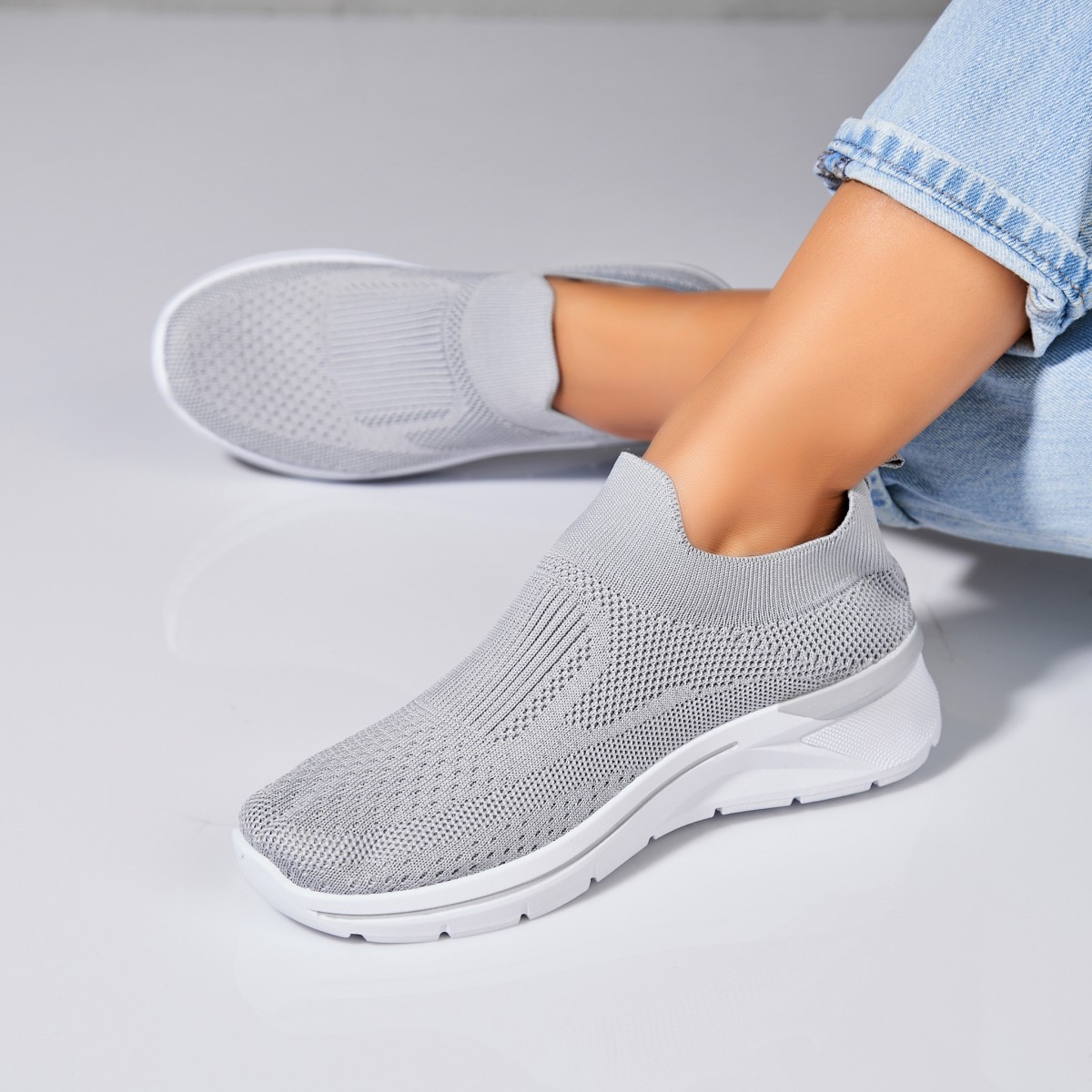 Poze Adidași damă Textil Gri Brany